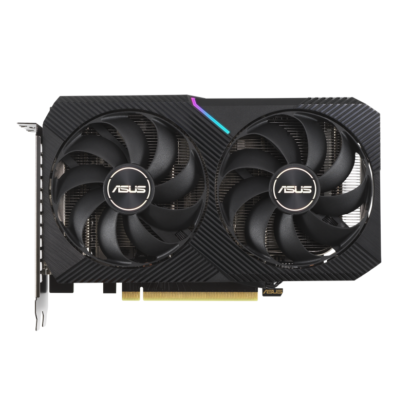 ASUS Dual GeForce RTX 3060 12GB GDDR6 videokártya elölnézeti termékképen