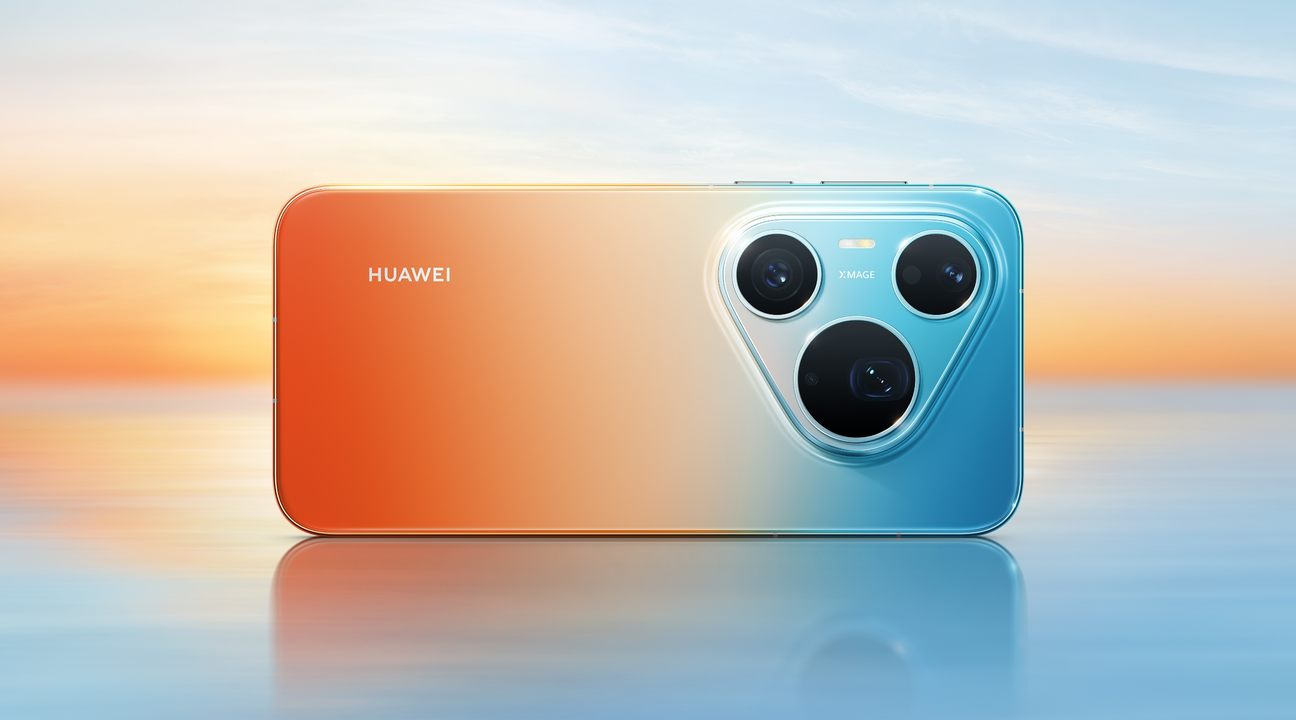 Huawei Pura 90 Pro Max hátlapja és háromszög alakú kameramodulja.