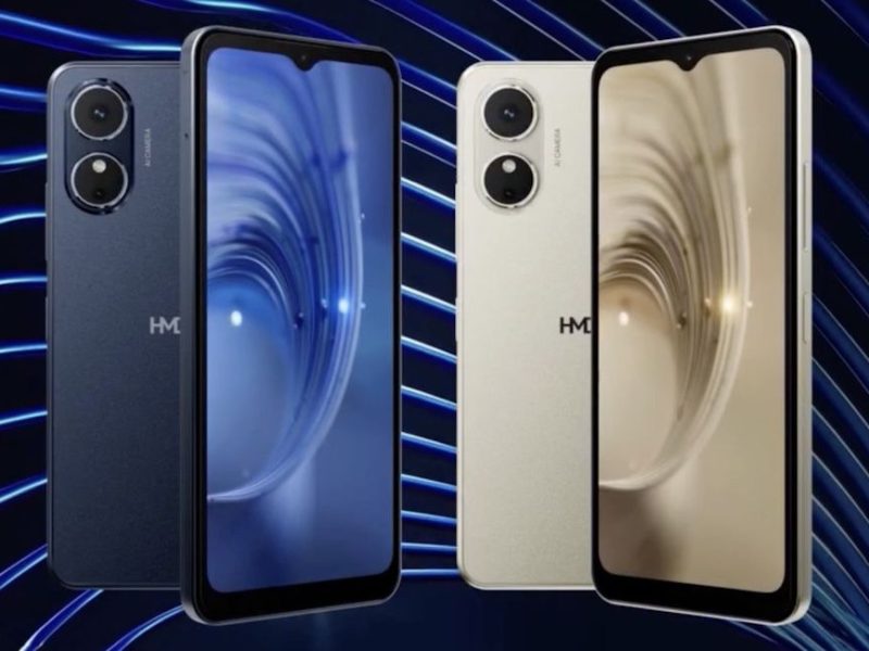 HMD Arc 2 telefonok sötétkék és aranybézs színben