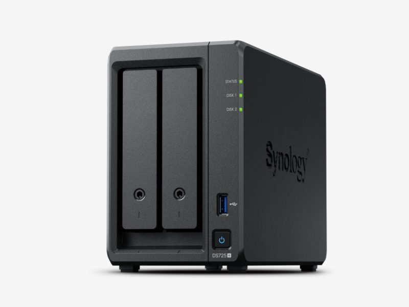 Synology DiskStation DS725+ kétlemezes NAS hivatalos termékképen