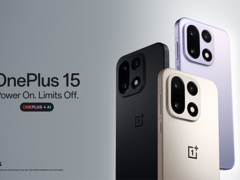 OnePlus 15 telefonok hivatalos sajtóképen, OxygenOS jelöléssel.