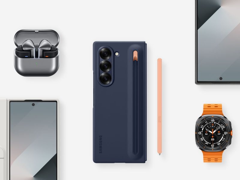 Samsung Galaxy Z Fold6 accessories shown with an S Pen case and S Pen.