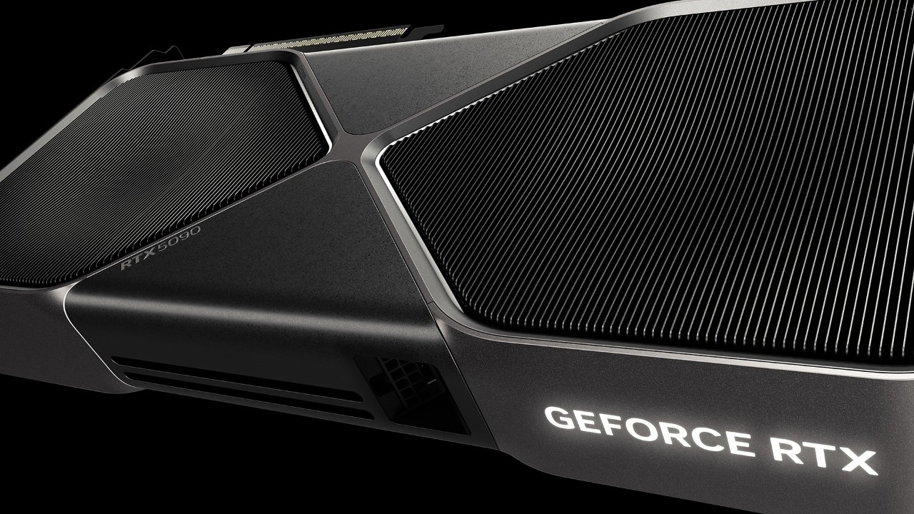 Nvidia GeForce RTX 5090 Founders Edition grafikus kártya hivatalos termékképen.