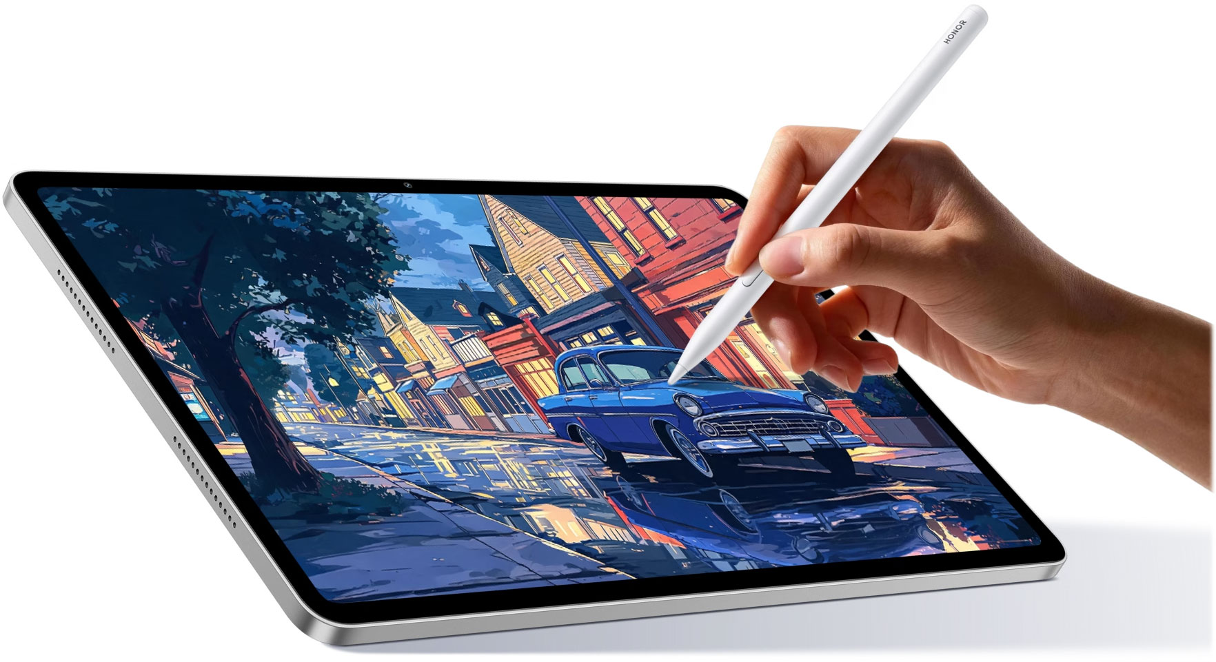 Honor Pad 20 Pro táblagép, amelyen érintőtollal rajzolnak.