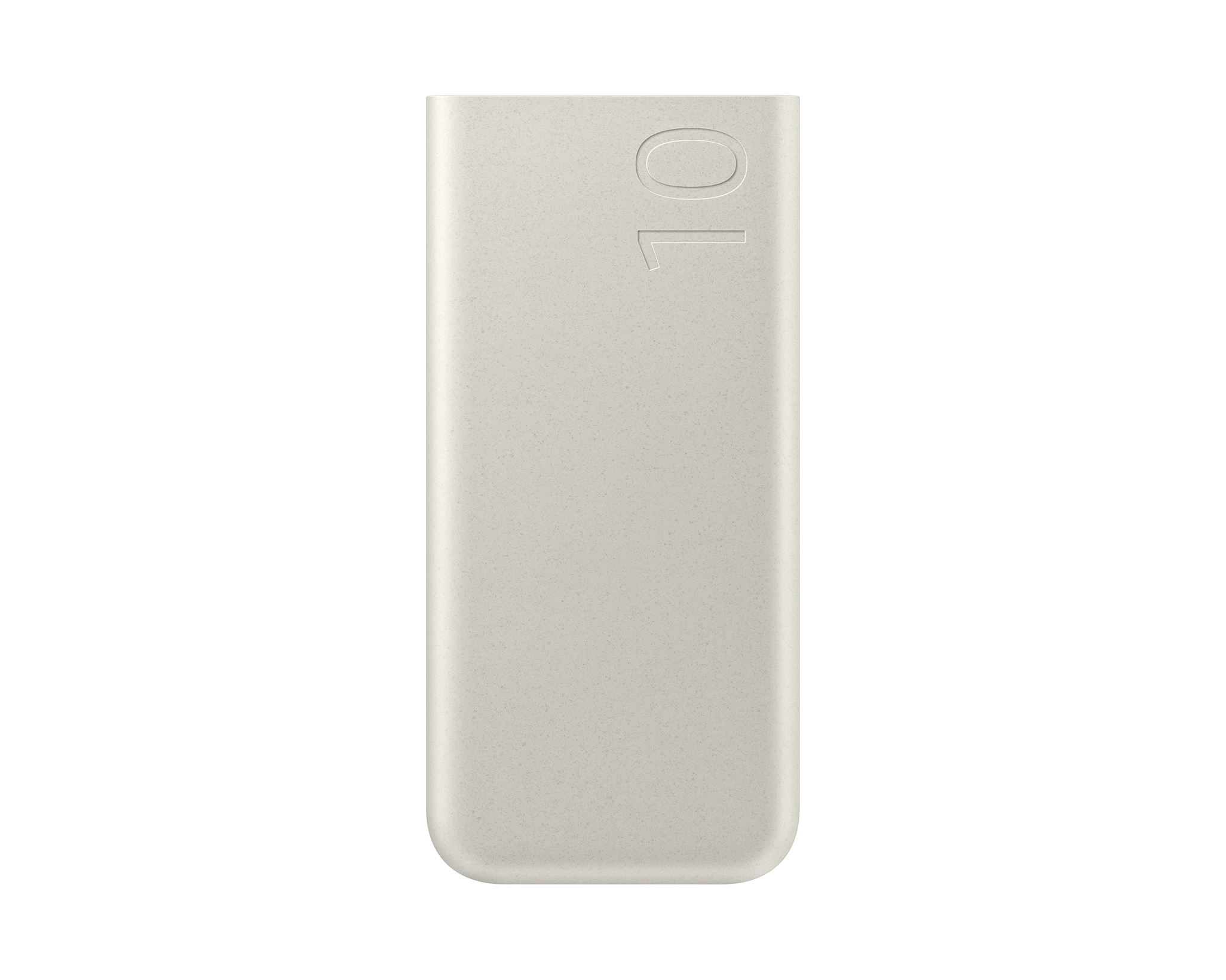 Bézs színű Samsung Battery Pack külső akkumulátor fehér háttéren.