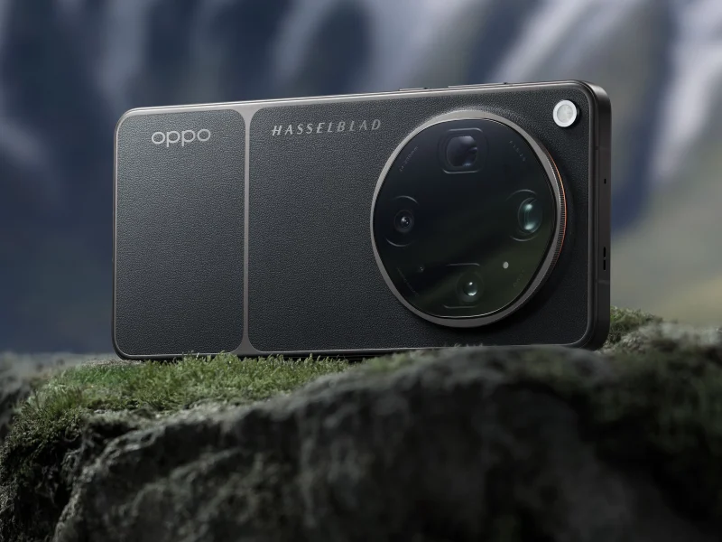 OPPO Find X9 Ultra hátlap nagy kör alakú Hasselblad kameramodullal, hivatalos termékképen.