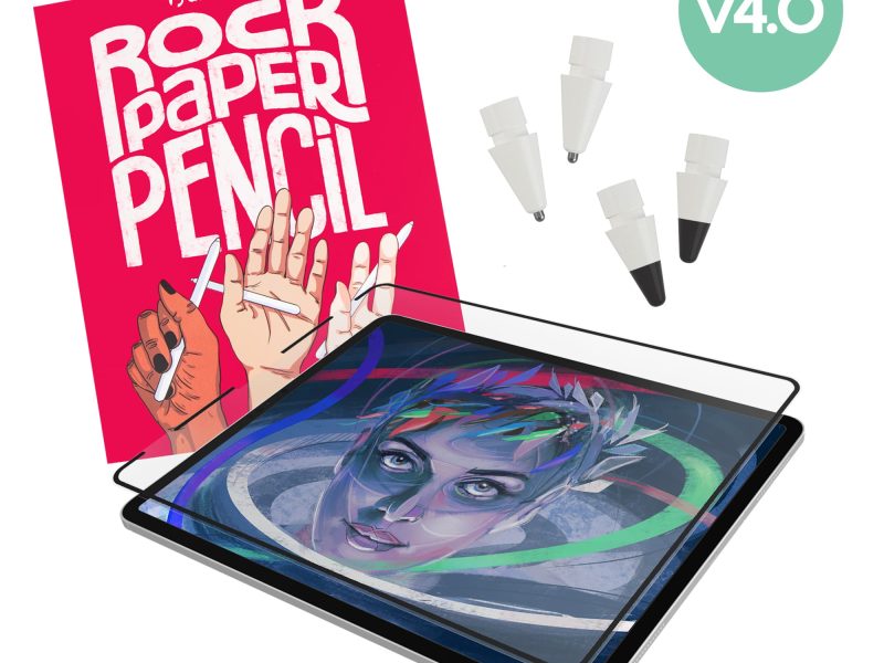 Astropad Rock Paper Pencil 4.0 csomag iPaddel, kijelzővédő fóliával és Apple Pencil-hegyekkel