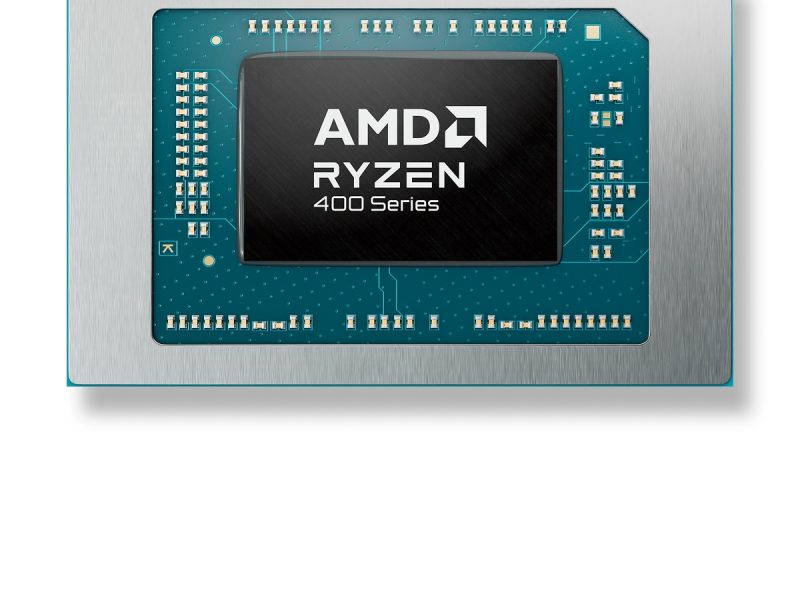 AMD Ryzen 400 Series mobilprocesszor hivatalos termékképe.
