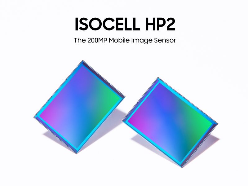 Samsung ISOCELL HP2 200 MP-es mobilos képérzékelő hivatalos termékképe.