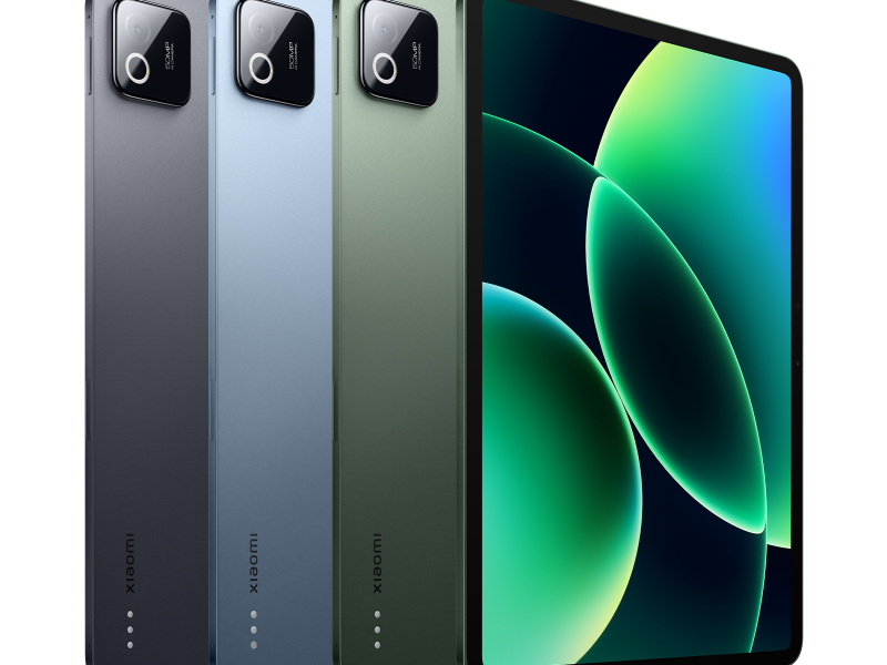 Xiaomi Pad 8 Pro hivatalos render több színben, elölről és hátulról