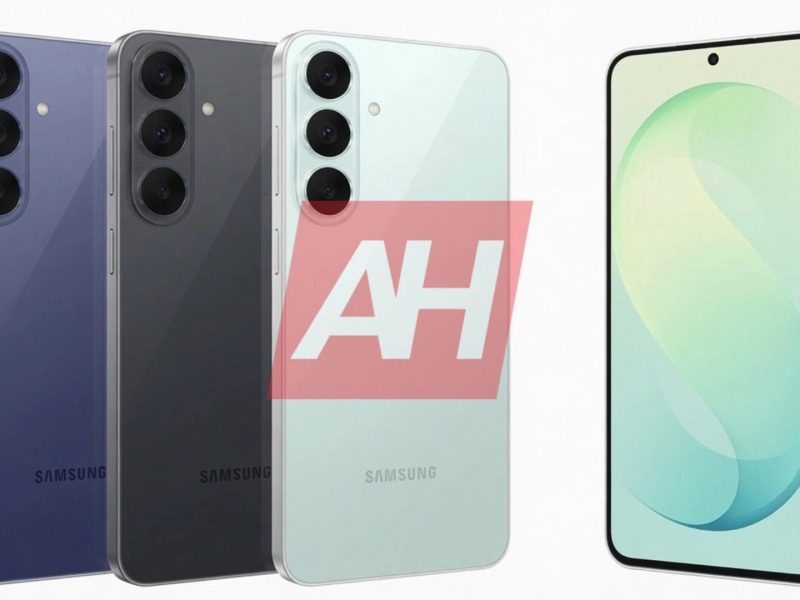 Kiszivárgott Samsung Galaxy S26 FE-render három hátlapi kamerával és több színváltozattal.
